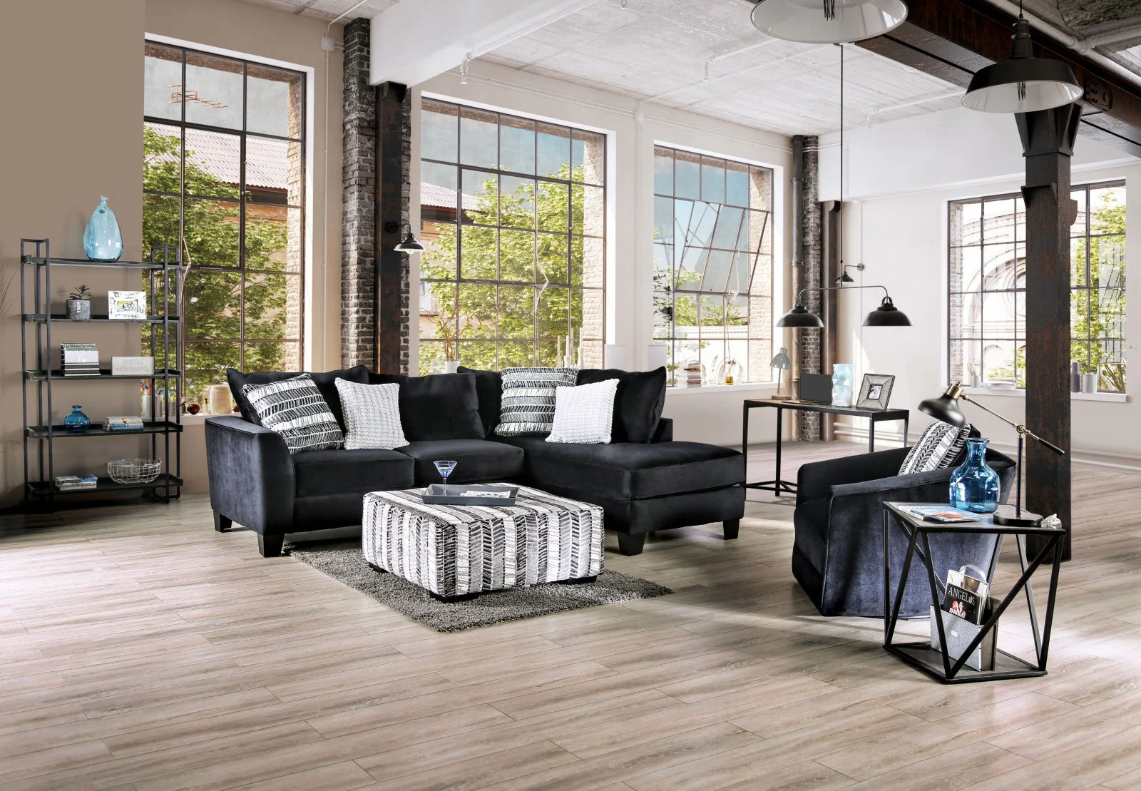 Modbury Stripe Multi Ottoman - Image 2