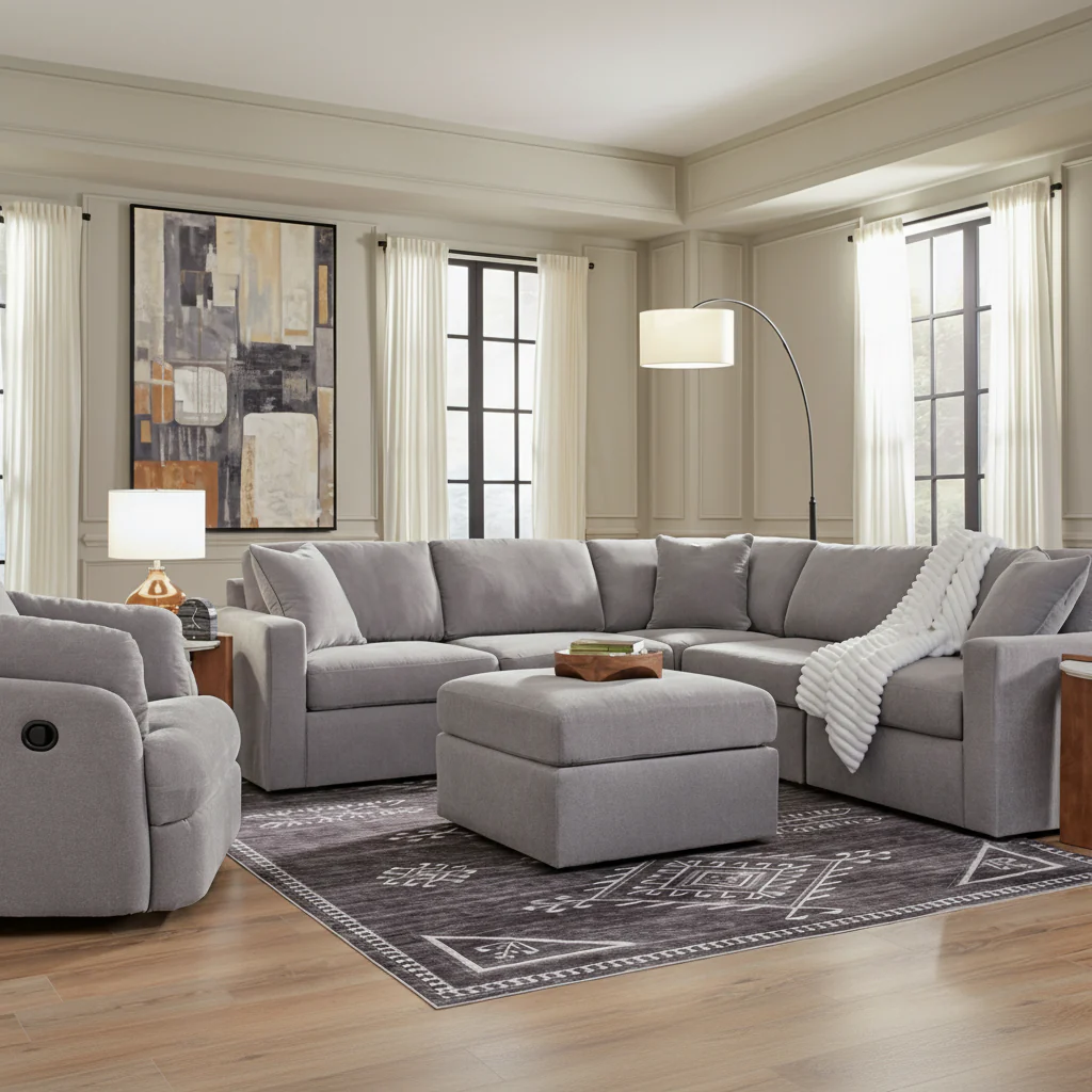 Modmax 4-Piece Sectional with Storage Chaise - Image 10