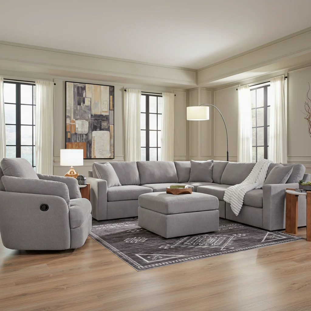 Modmax 4-Piece Sectional with Storage Chaise - Image 11