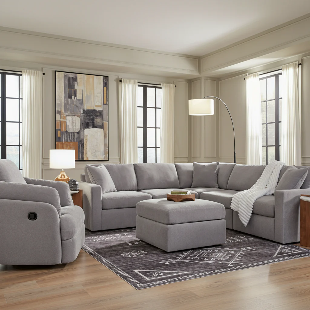 Modmax 4-Piece Sectional with Storage Chaise - Image 12
