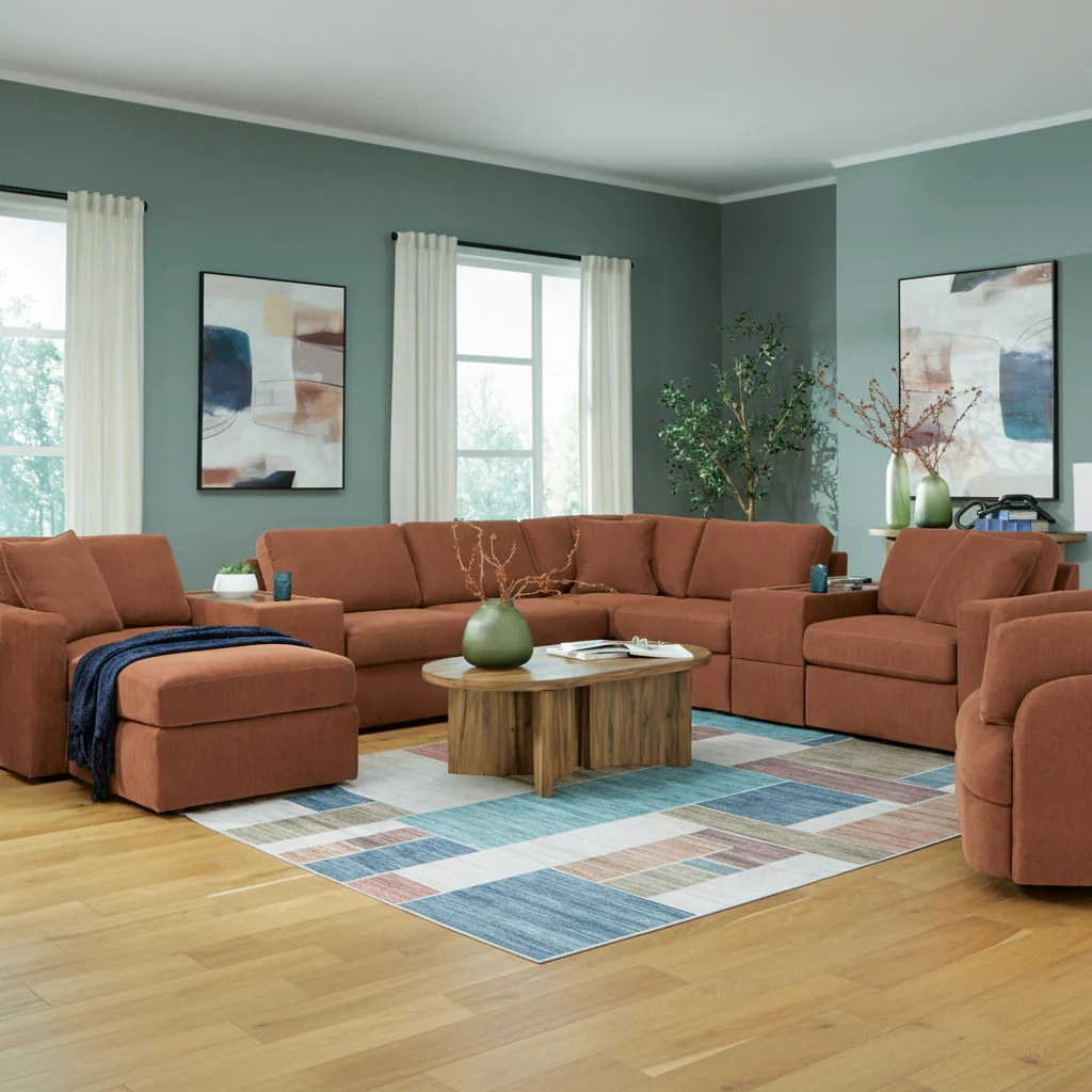 Modmax 4-Piece Sectional with Storage Chaise - Image 4