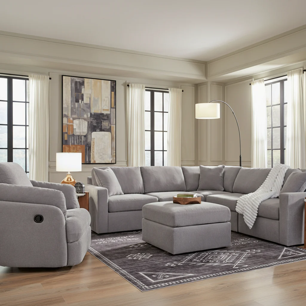 Modmax 4-Piece Sectional with Storage Chaise - Image 9