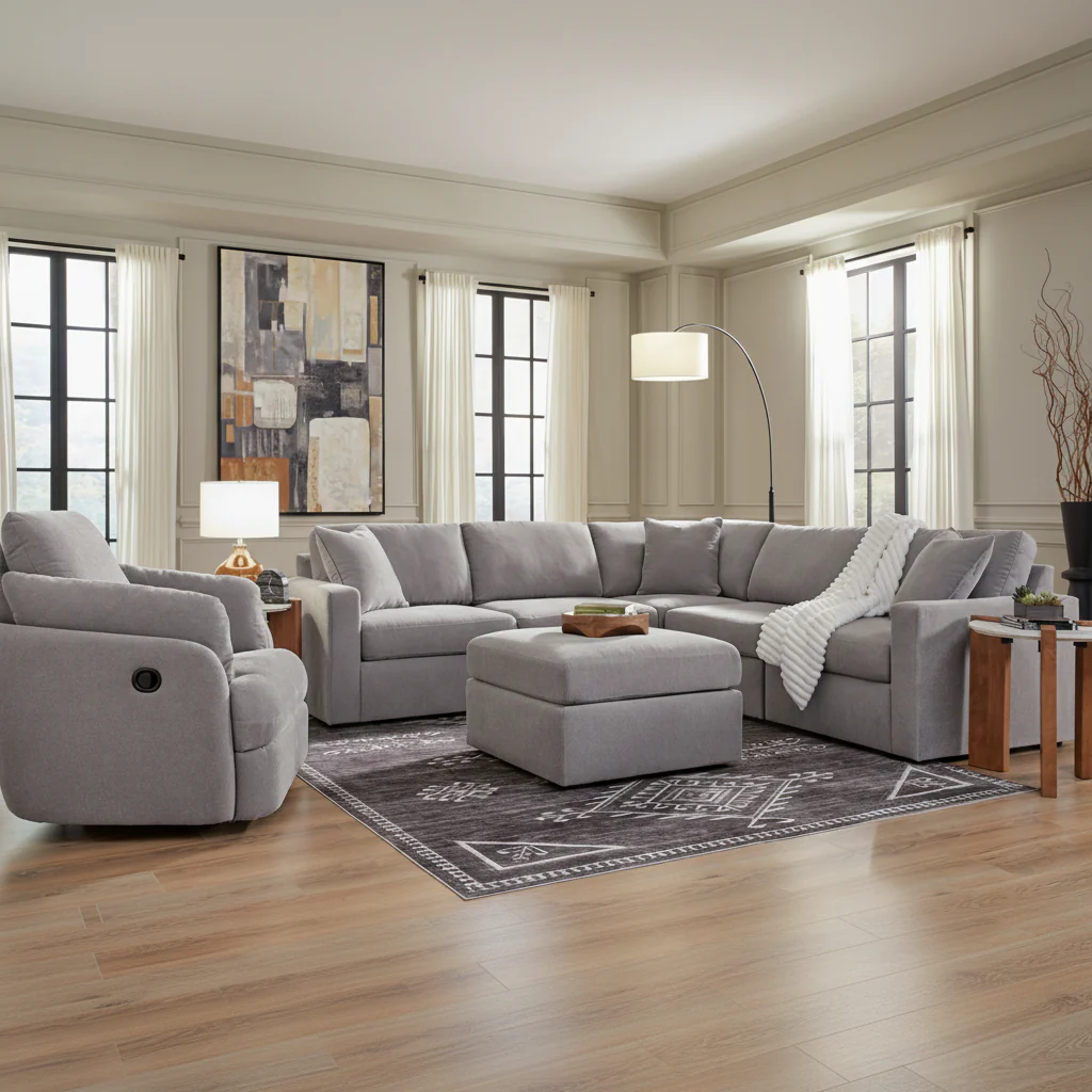 Modmax 5-Piece Sectional with Storage Chaise - Image 6