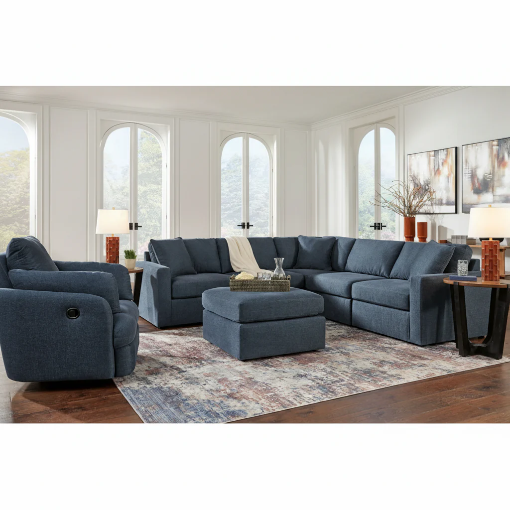 Modmax 6-Piece Sectional with Storage Chaise and Storage Console - Image 13