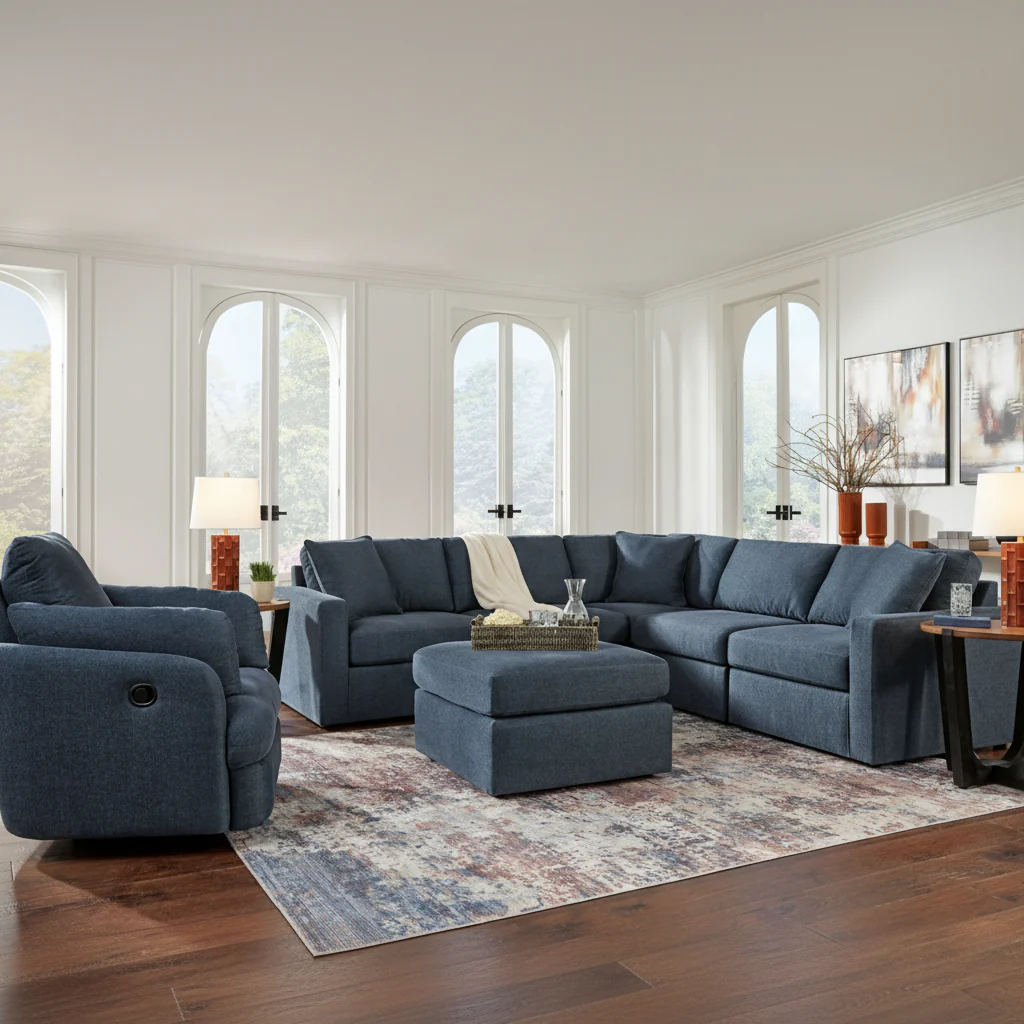 Modmax 6-Piece Sectional with Storage Chaise and Storage Console - Image 15