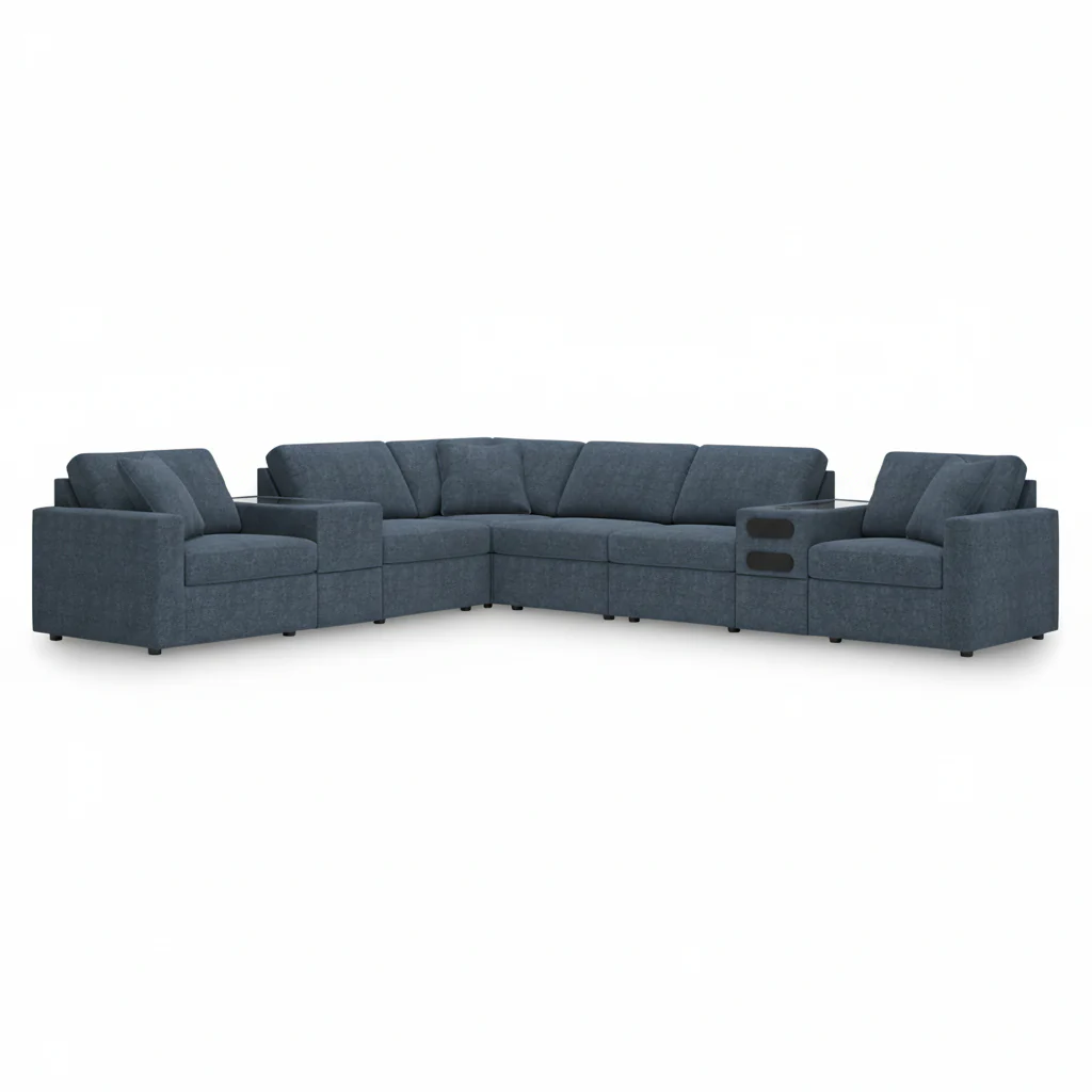Modmax 8-Piece Sectional with Audio and Storage Consoles