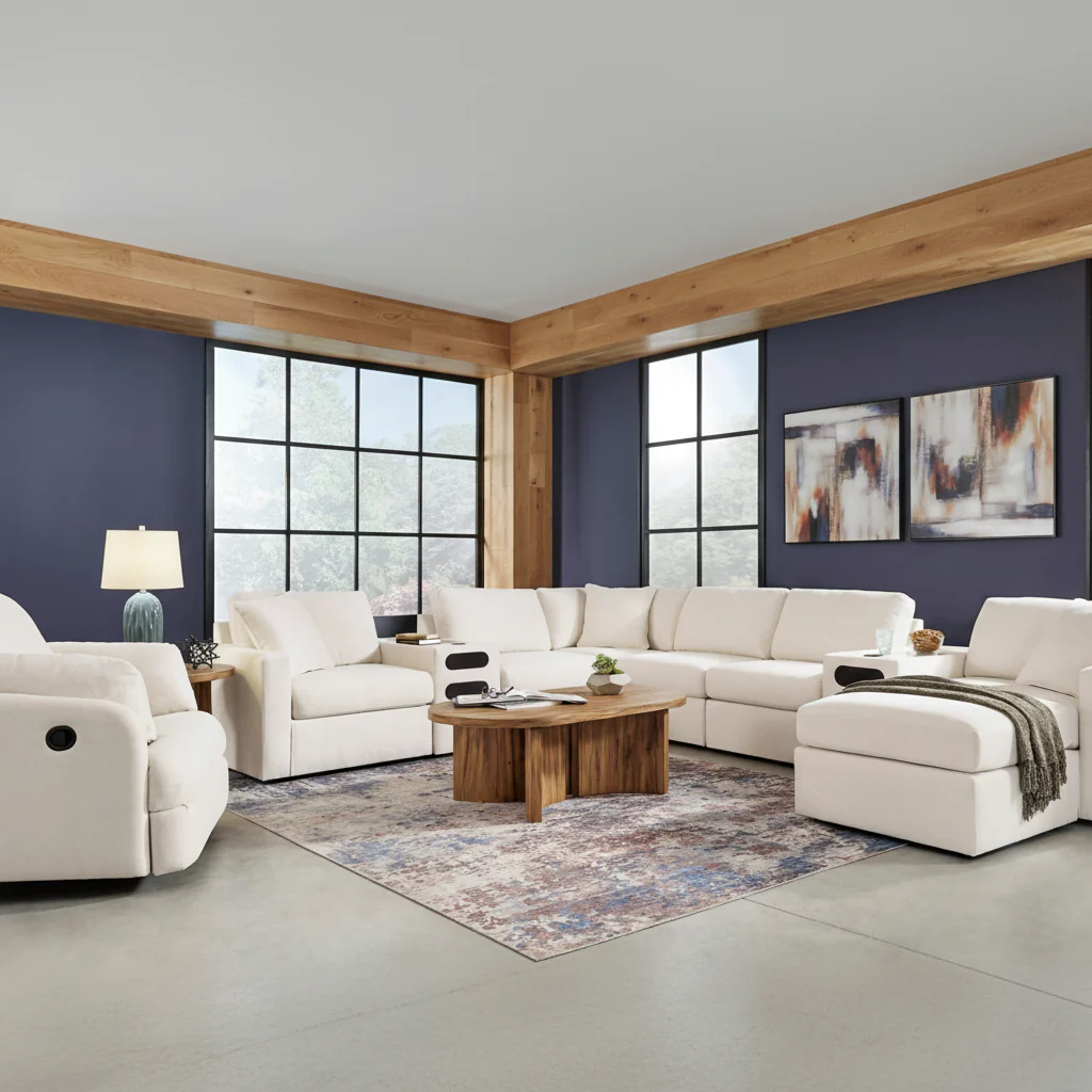Modmax 8-Piece Sectional with Storage Chaise and Storage Consoles - Image 3