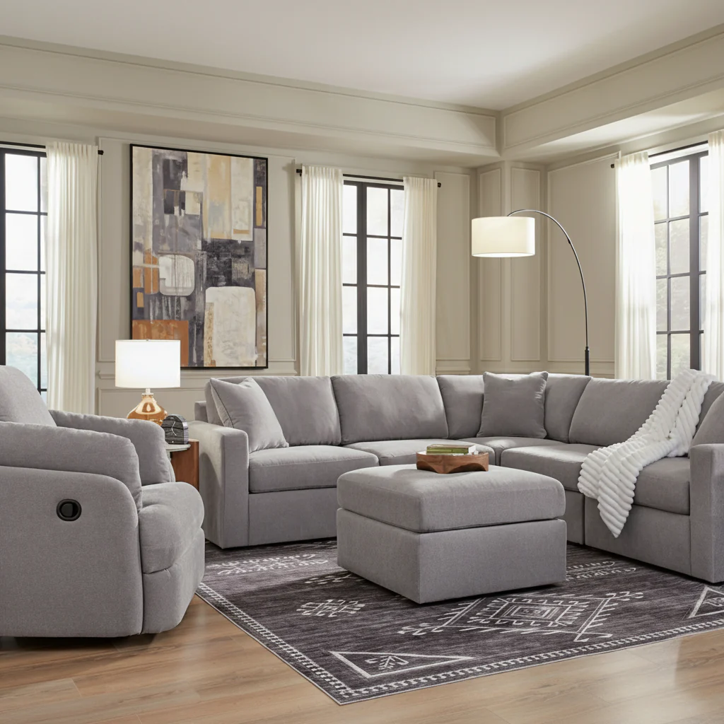 Modmax 8-Piece Sectional with Storage Chaise and Storage Consoles - Image 6