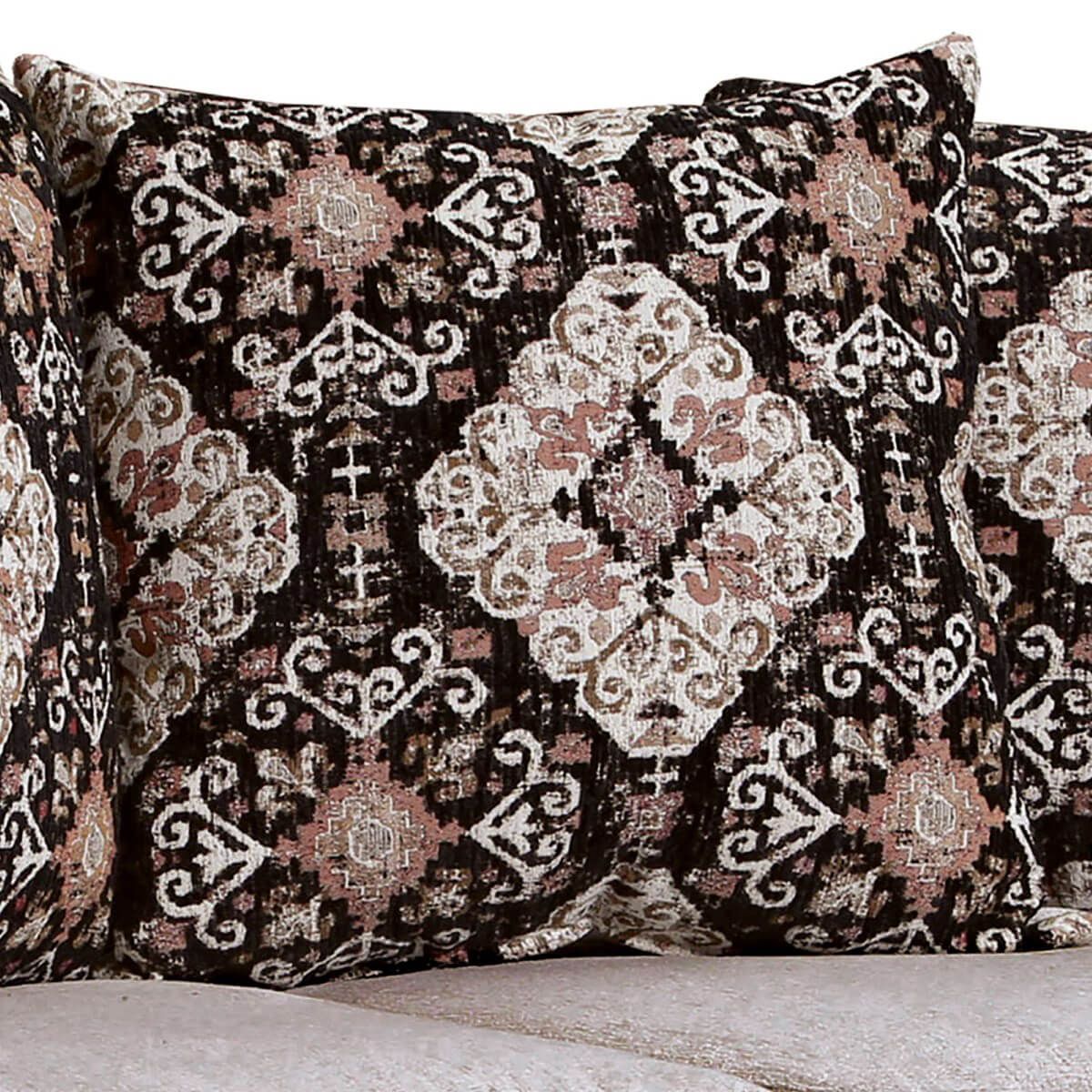 Molfetta Light Brown & Black Loveseat - Image 3