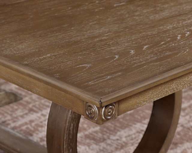 Monclova Rustic Oak/Beige Dining Table - Image 4