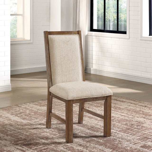 Monclova Rustic Oak/Beige Side Chair (Set of 2) - Image 2