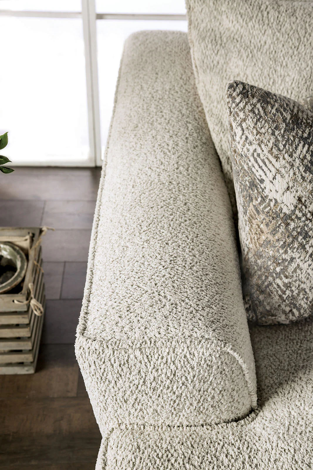 Moorpark Off-White Loveseat - Image 4
