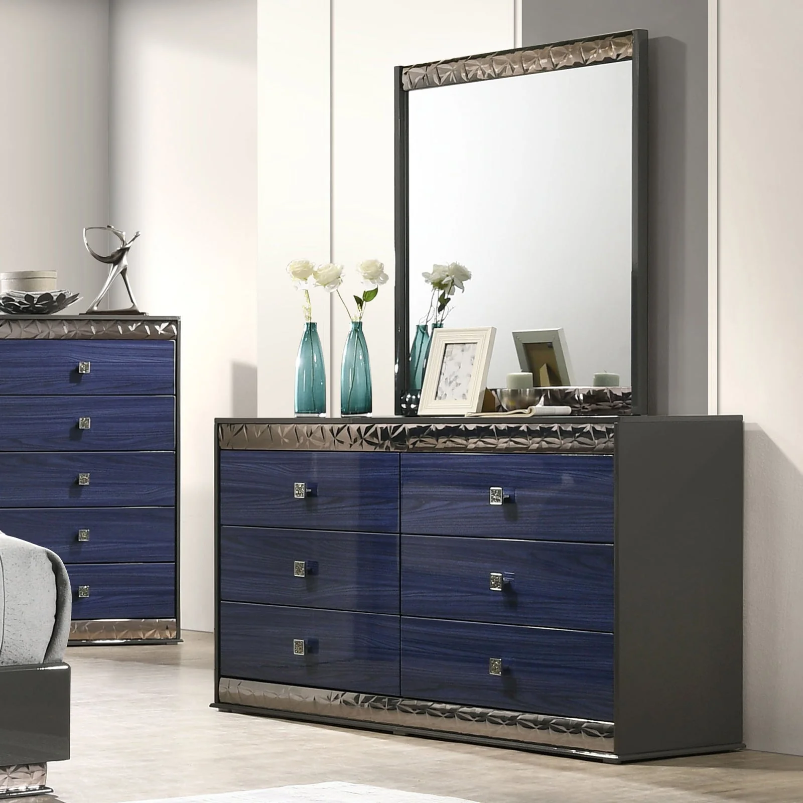 Morcote Ash Gray/Indigo Blue Mirror - Image 3