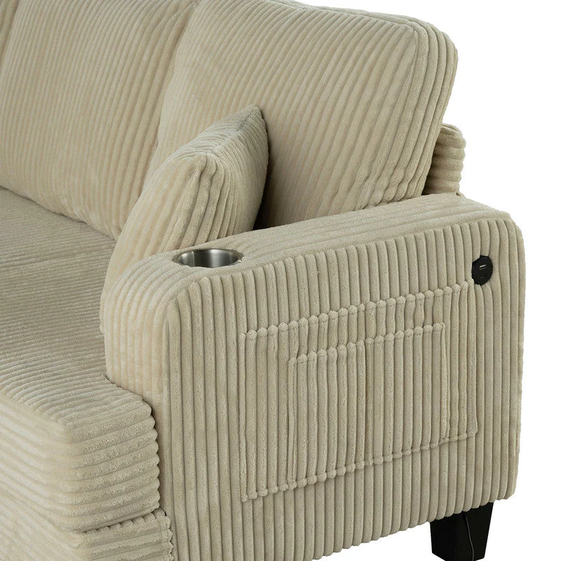 Moretaine Beige Sofa - Image 3