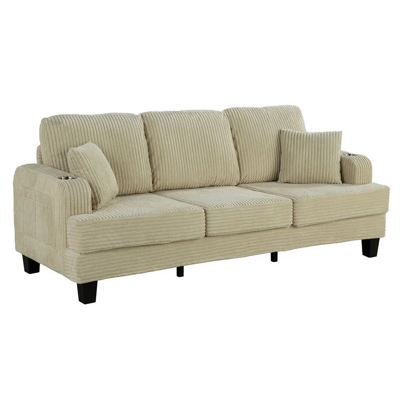Moretaine Beige Sofa - Image 4