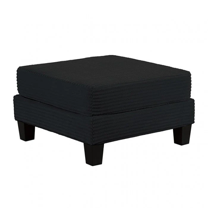 Moretaine Black Corduroy Storage Ottoman - Image 3