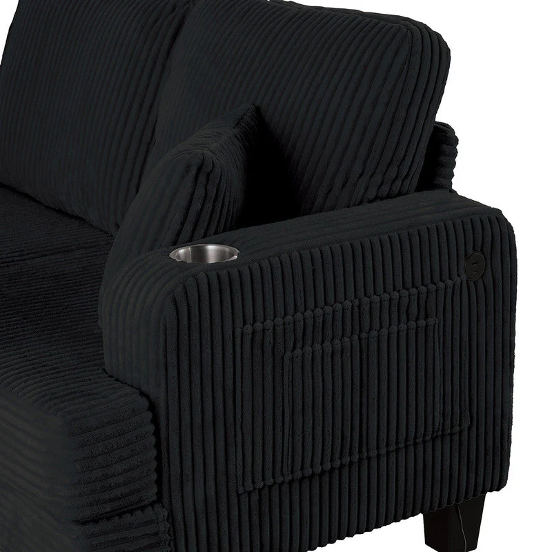 Moretaine Black Sofa - Image 3