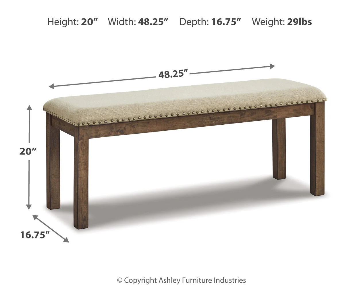 Moriville Upholstered Bench - Image 4