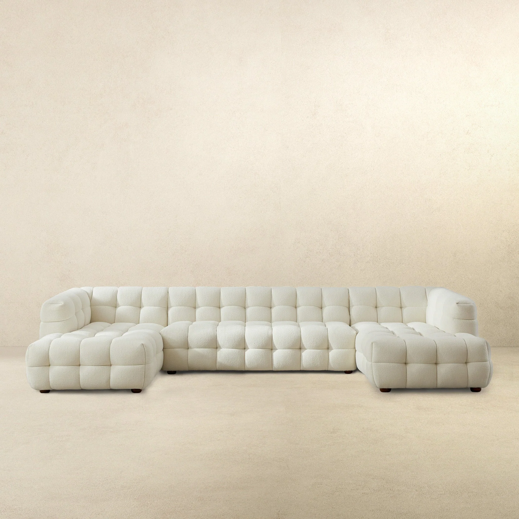 Morrison U Shape Corner Sofa - Cream Boucle - Image 5