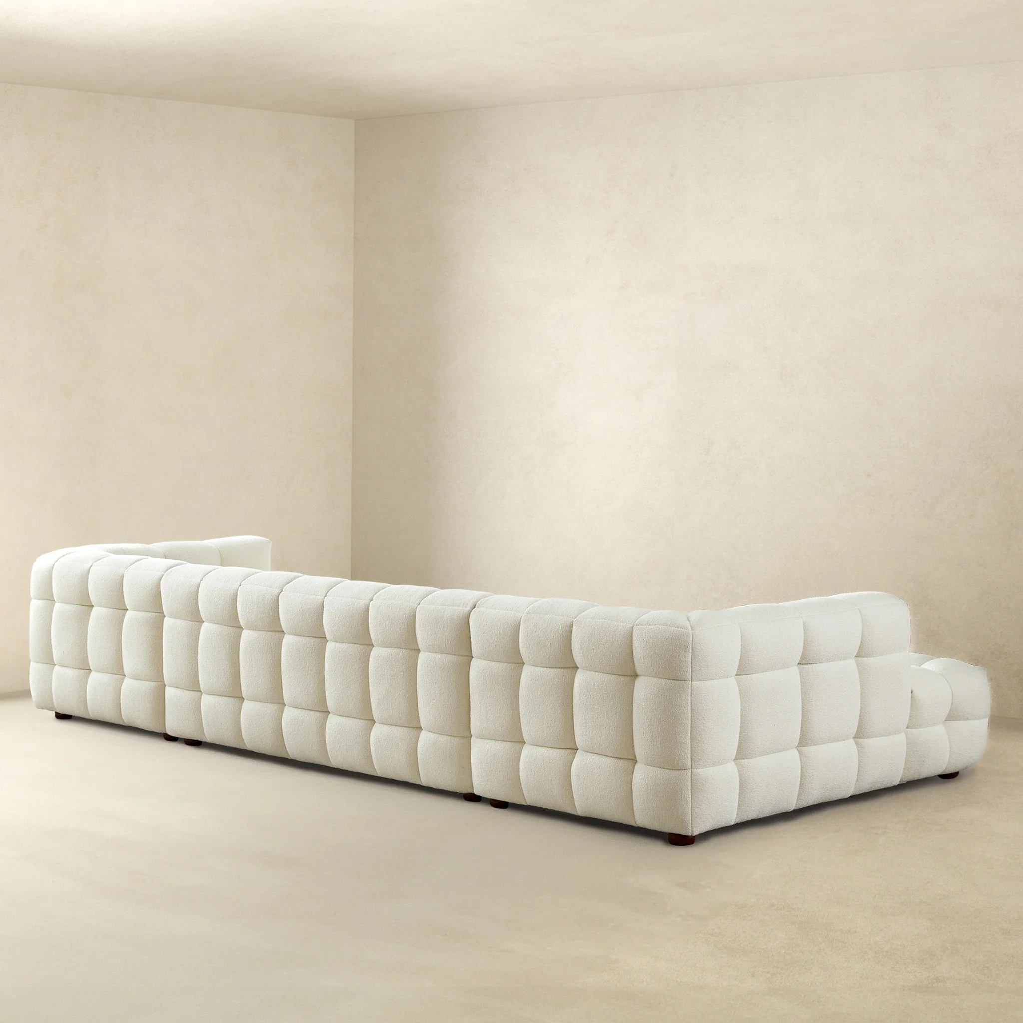 Morrison U Shape Corner Sofa - Cream Boucle - Image 6