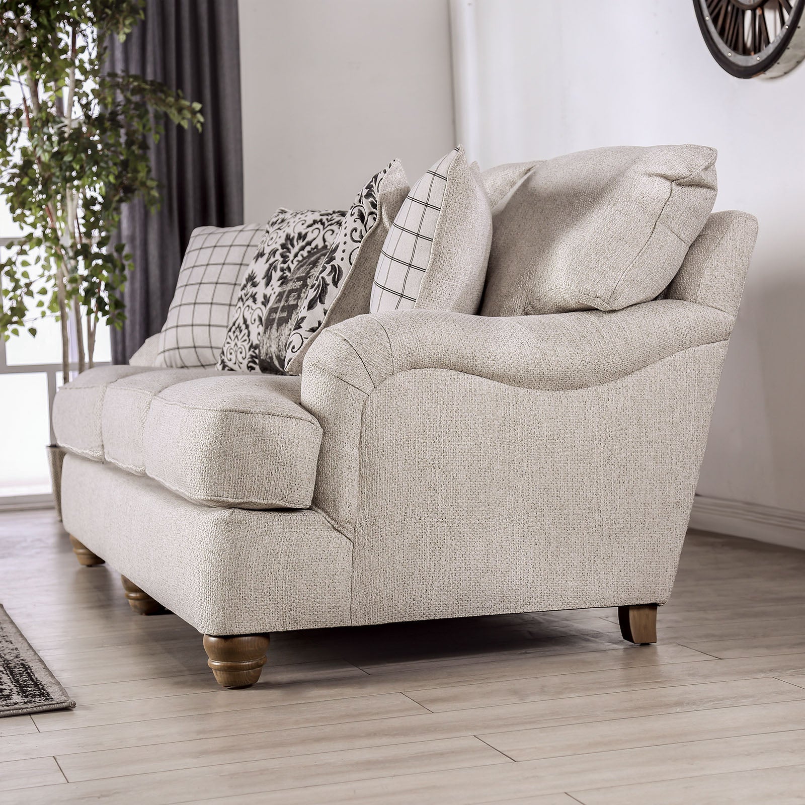 Mossley Ivory Loveseat - Image 2