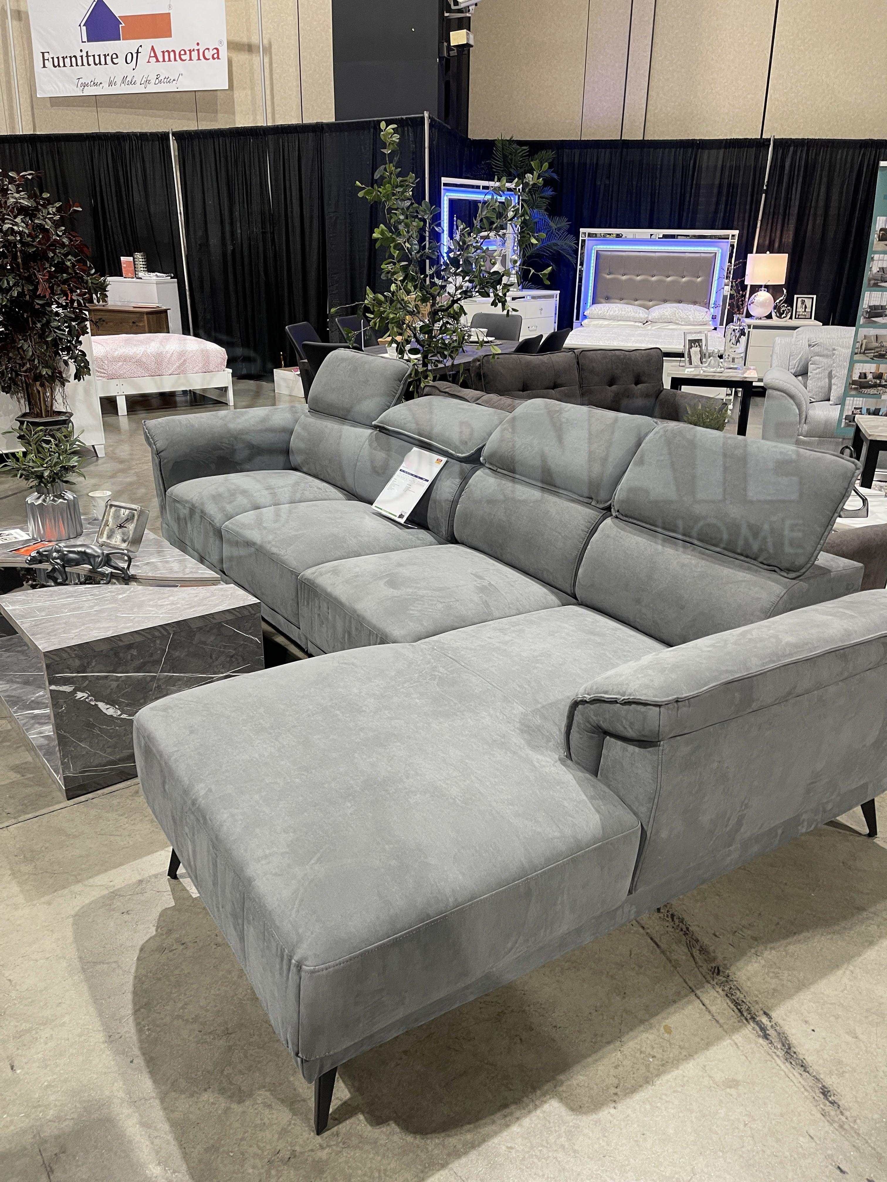 Napanee Dark Gray L Shape Sectional Sofa - Image 4
