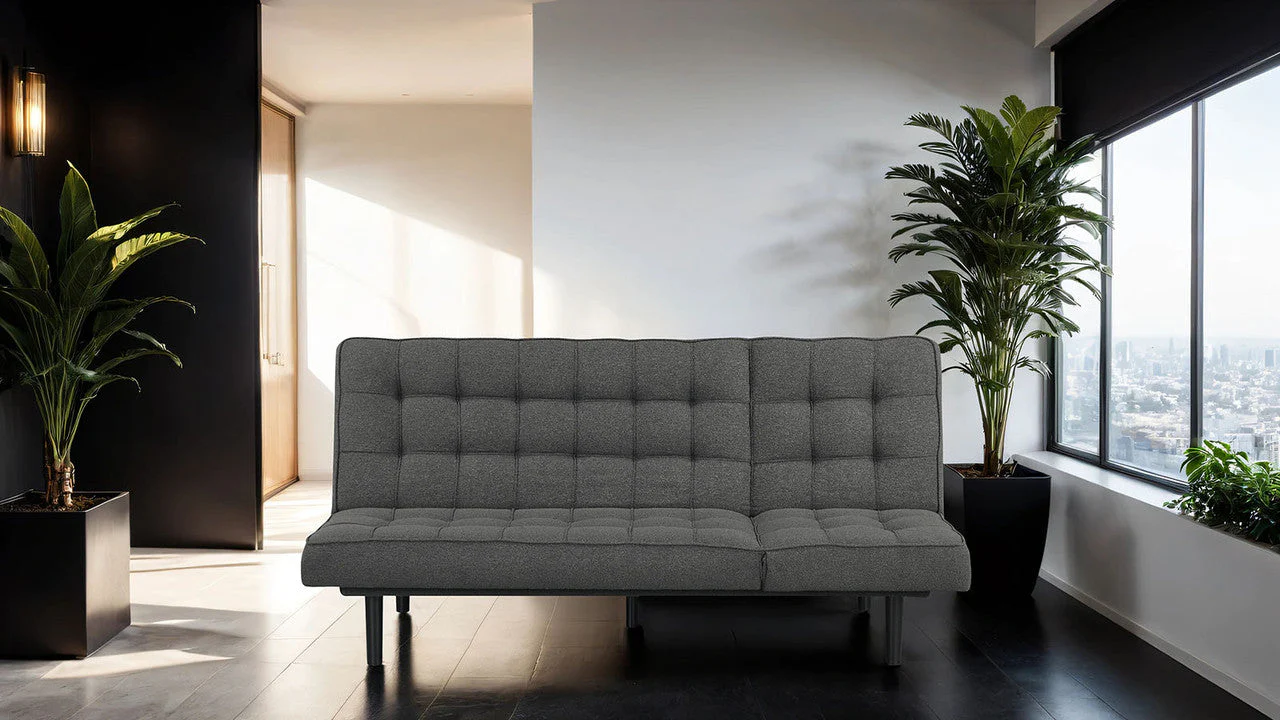 Napervill Dark Gray Futon Sofa - Image 2