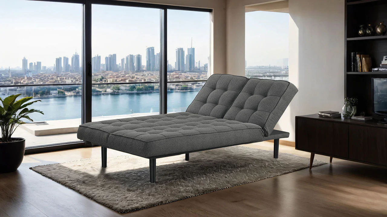 Napervill Dark Gray Futon Sofa - Image 5