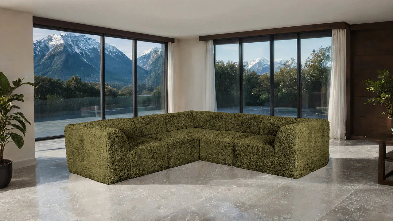 Nappi Olive Green L-Sectional C - Image 2