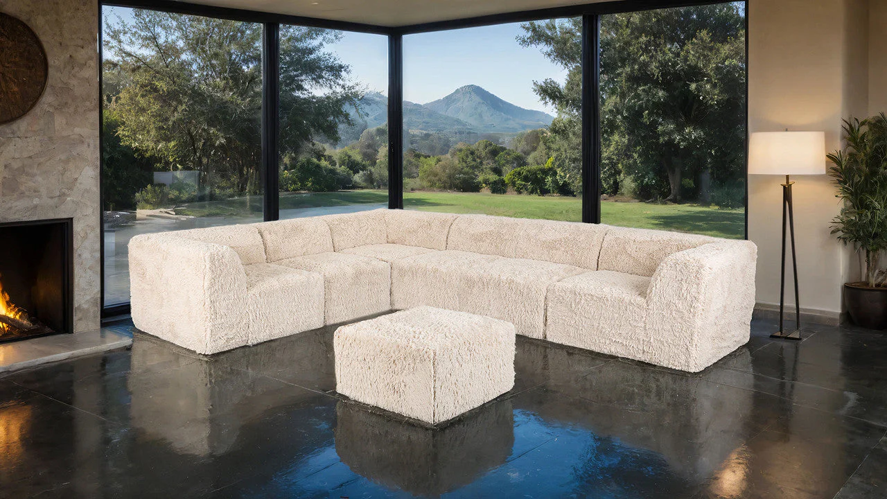 Nappi Sand Large L-Sectional w/ Ottoman - Image 2