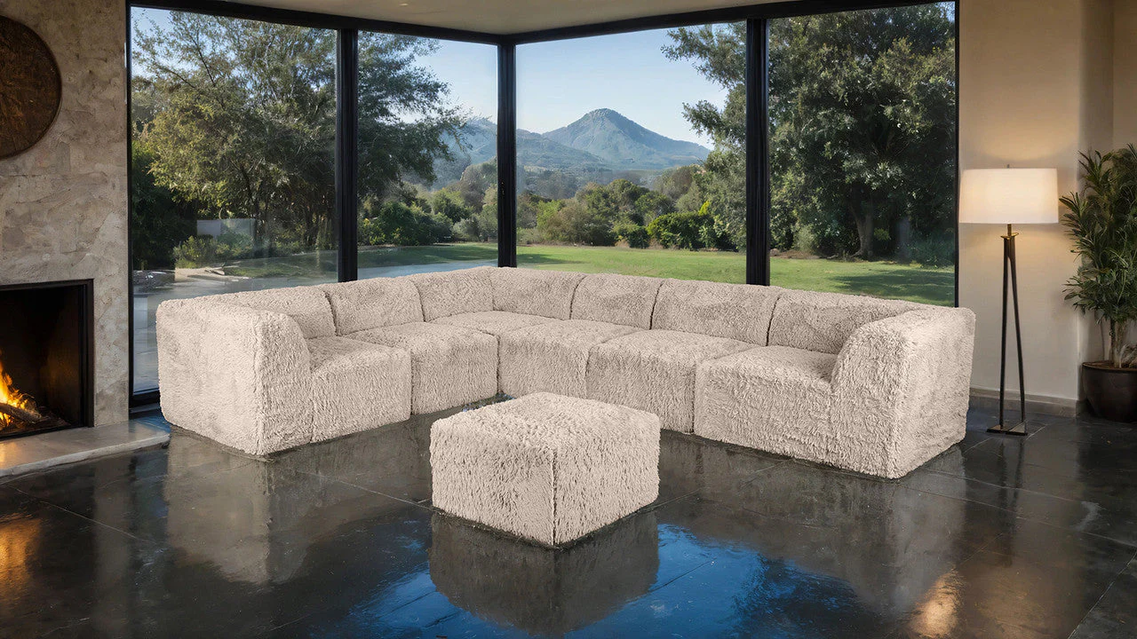 Nappi Taupe Large L-Sectional w/ Ottoman - Image 2