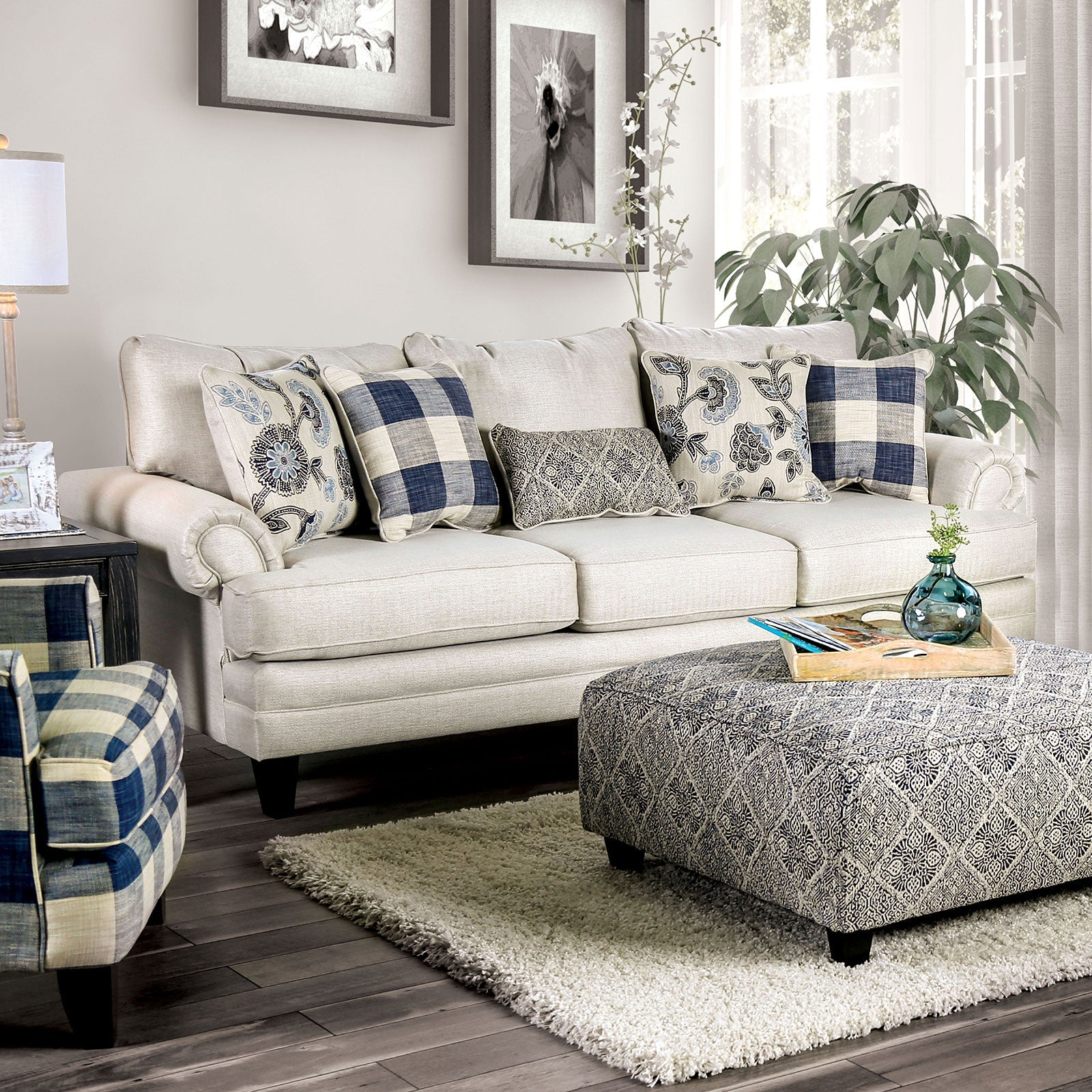 Nash Ivory Sofa & Loveseat - Image 2