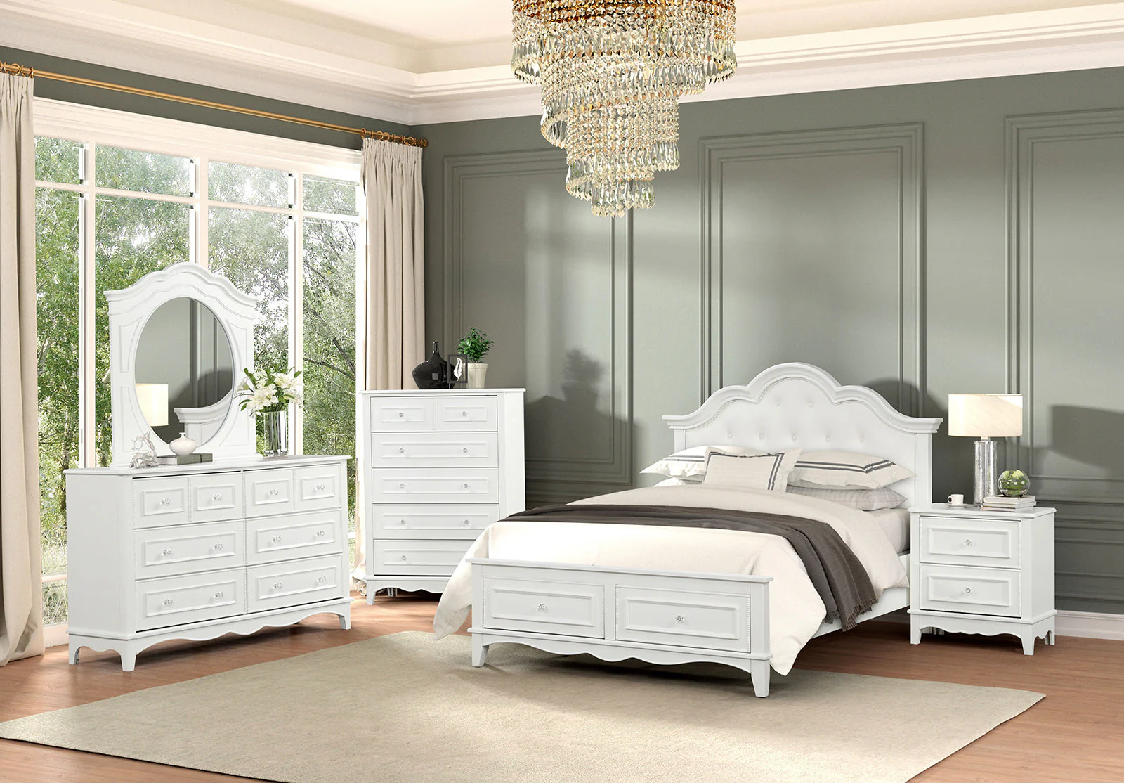 Naucalpan White Full Bed - Image 5