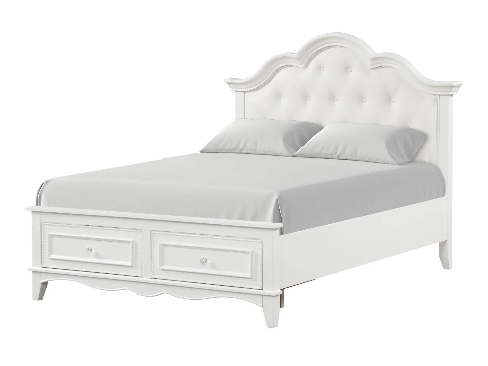 Naucalpan White Twin Bed