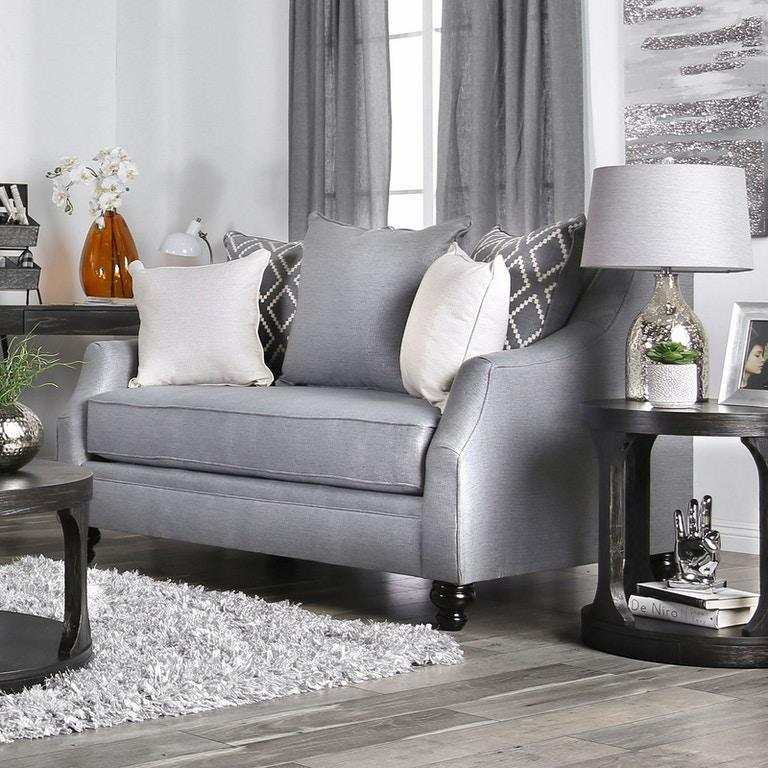 Nefyn Gray Stationary Sofa & Loveseat 2pc - Image 3
