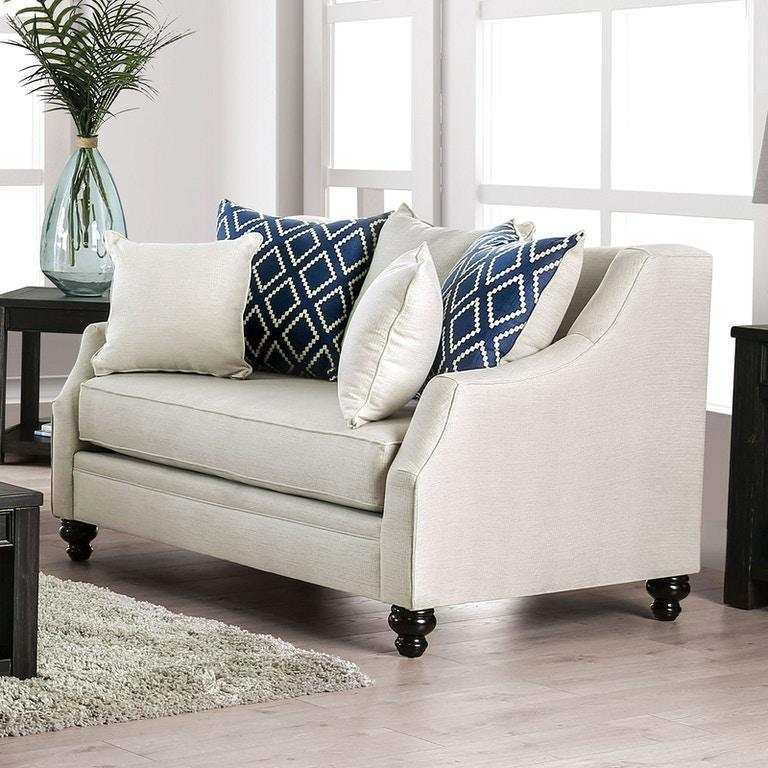 Nefyn Ivory Stationary Sofa & Loveseat 2pc - Image 3