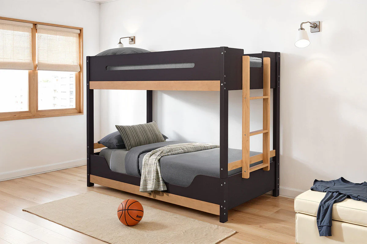 Nestor Black/Natural Twin/Twin Bunk Bed - Image 2