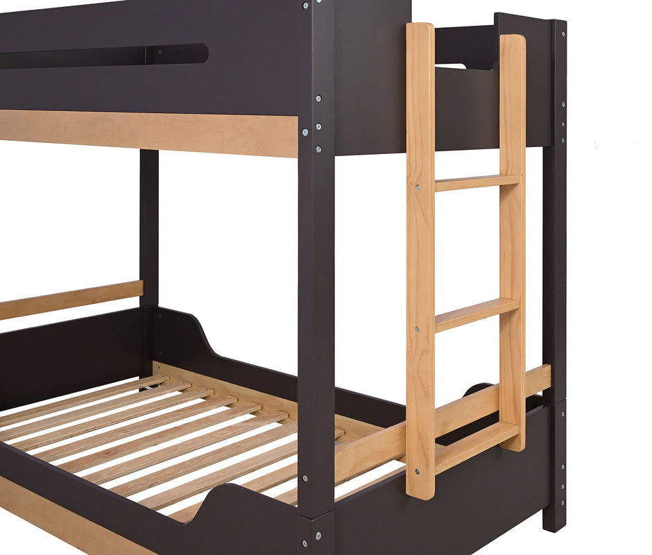 Nestor Black/Natural Twin/Twin Bunk Bed - Image 3