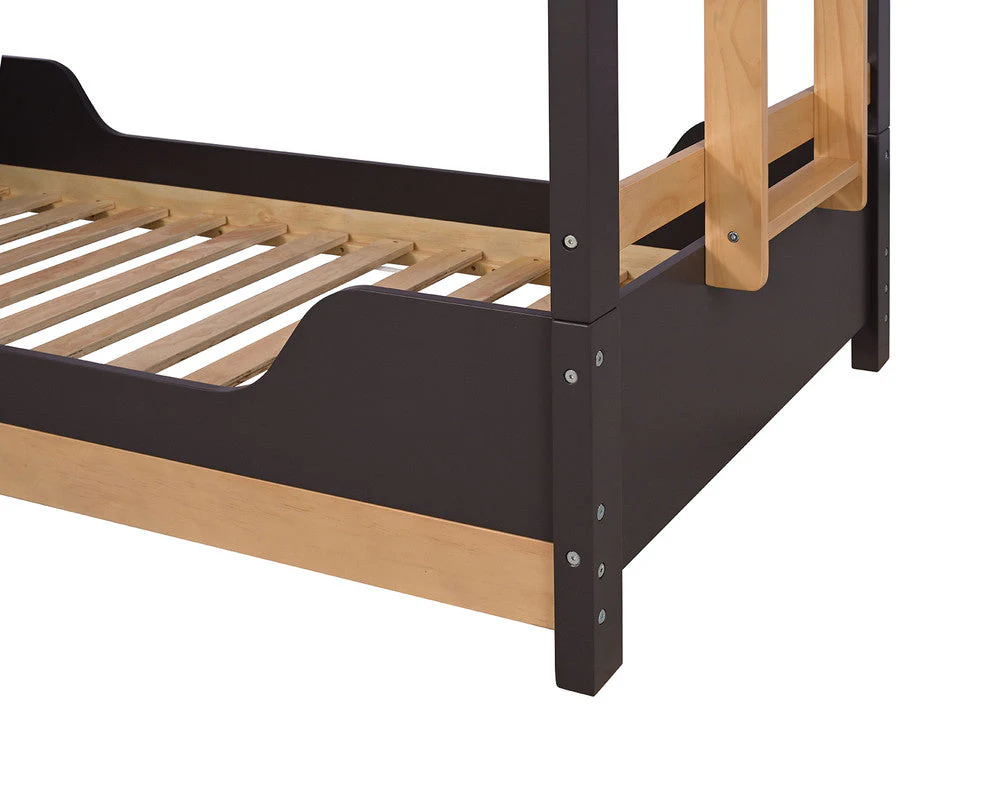 Nestor Black/Natural Twin/Twin Bunk Bed - Image 4