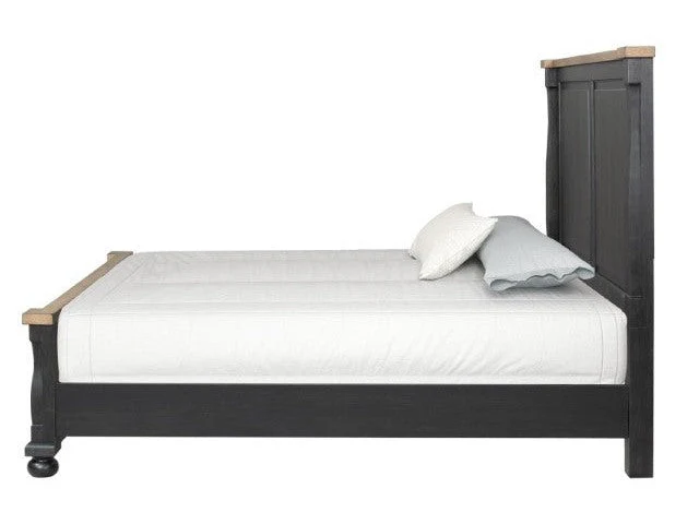 Neue Mills Black/Rustic Oak Eastern King Bed