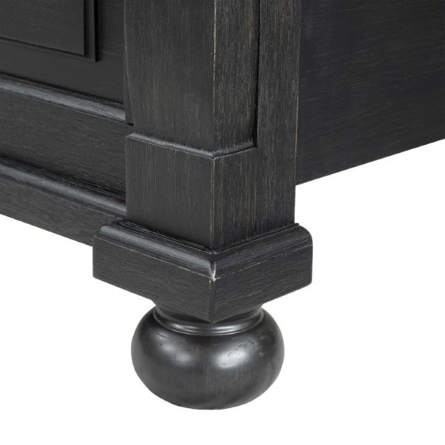 Neue Mills Black/Rustic Oak Eastern King Bed - Image 4