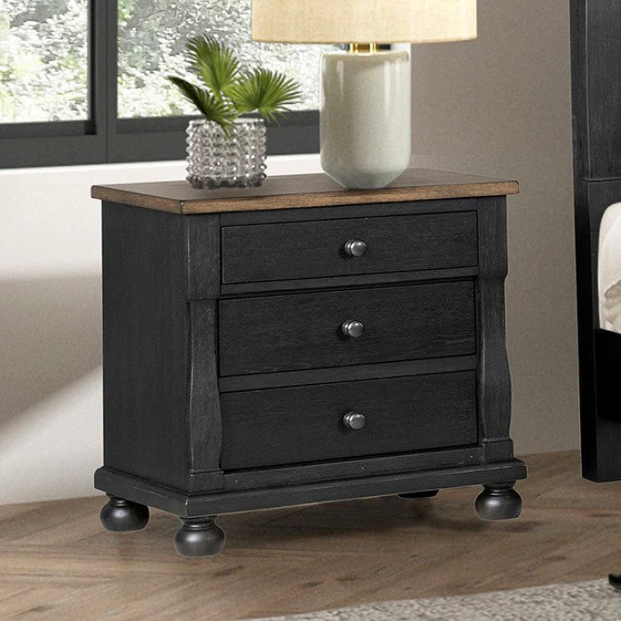 Neue Mills Black/Rustic Oak Queen 5 Piece Bedroom Set w/Chest (N2) - Image 8
