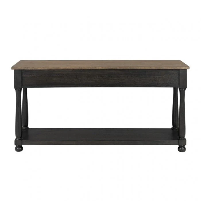 Neue Mills Weathered Black/Brown Sofa Table - Image 3