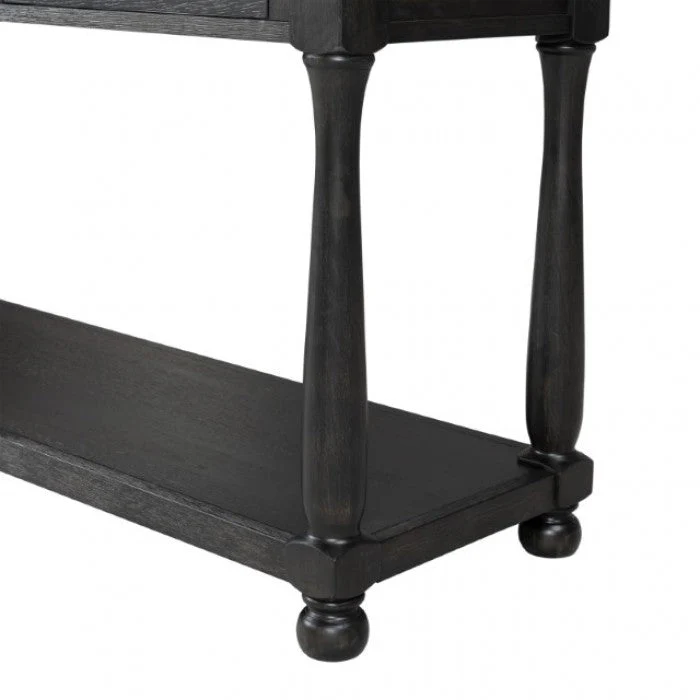 Neue Mills Weathered Black/Brown Sofa Table - Image 6