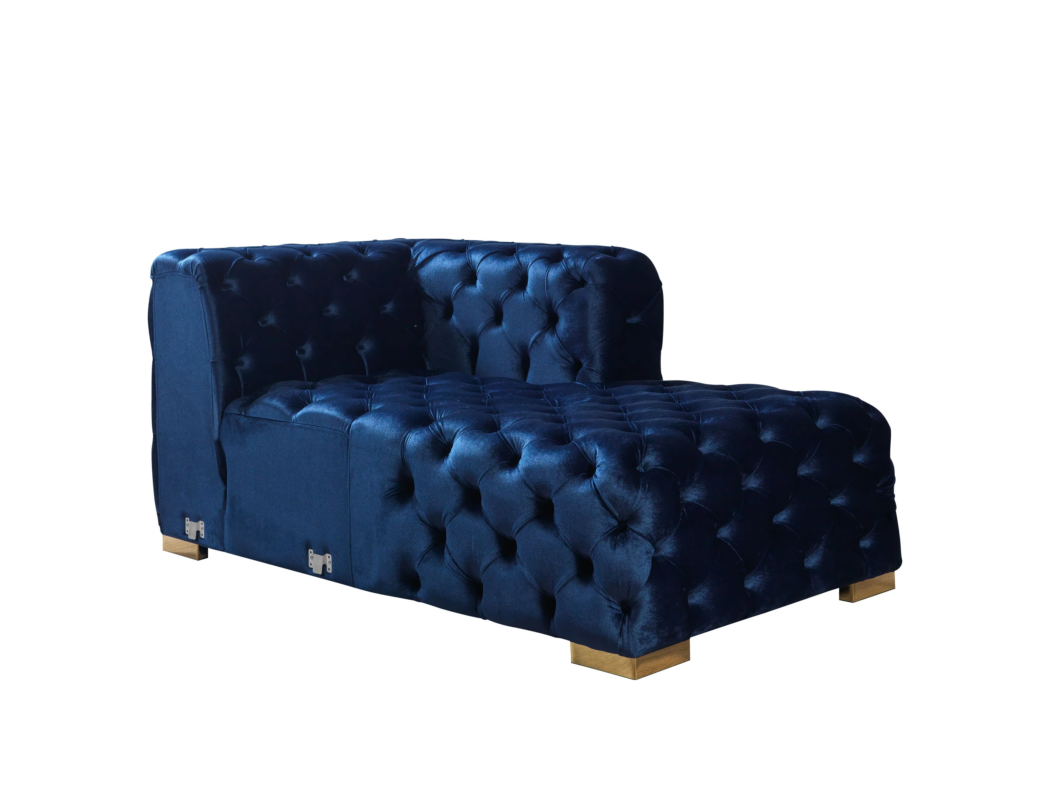 Neva Blue Velvet Double Chaise 138" Sectional - Image 18