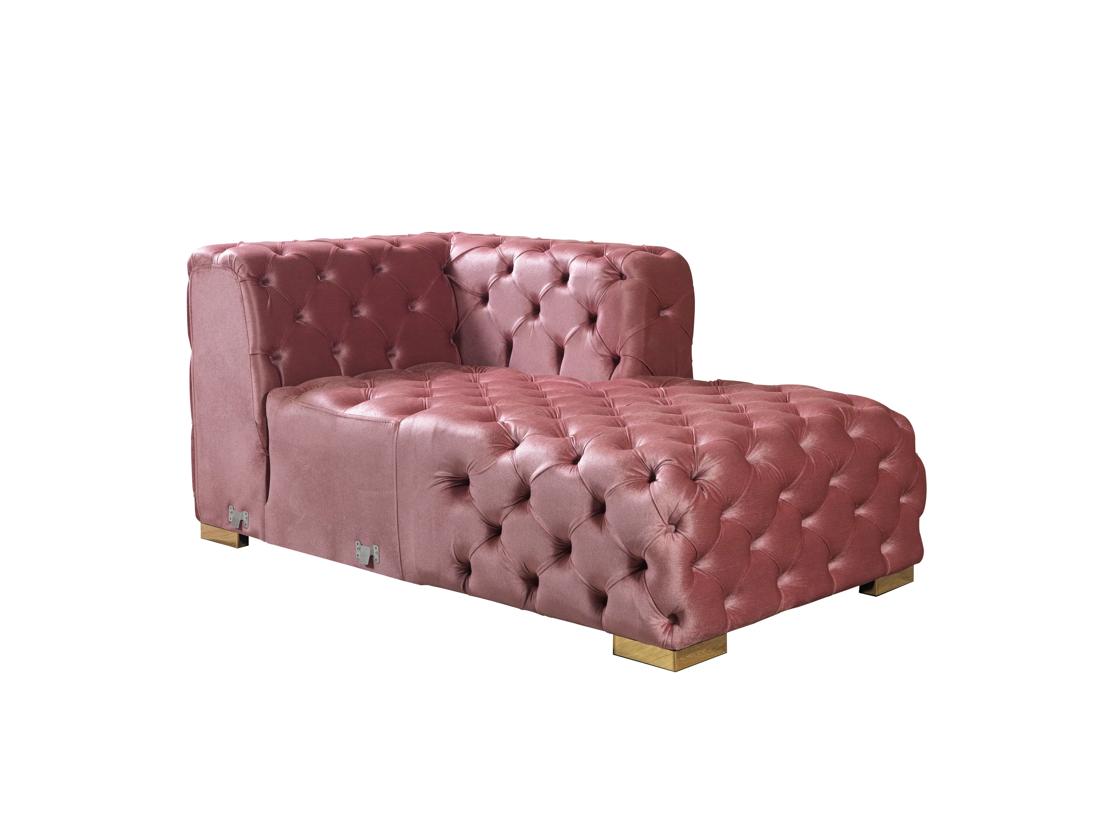 Neva Pink Velvet Double Chaise 138" Sectional - Image 18