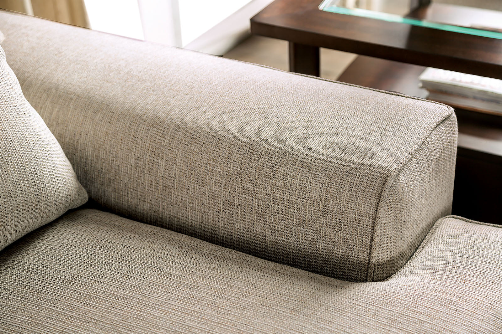 New meadows Sand/Caramel Loveseat - Image 5