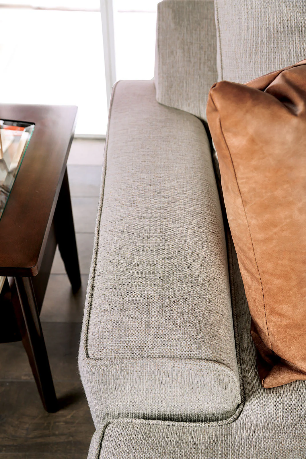 New meadows Sand/Caramel Loveseat - Image 7