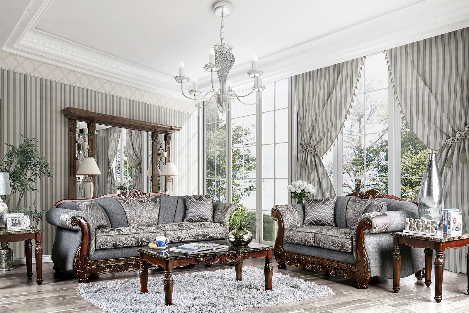 Newdale Gray Loveseat - Image 3