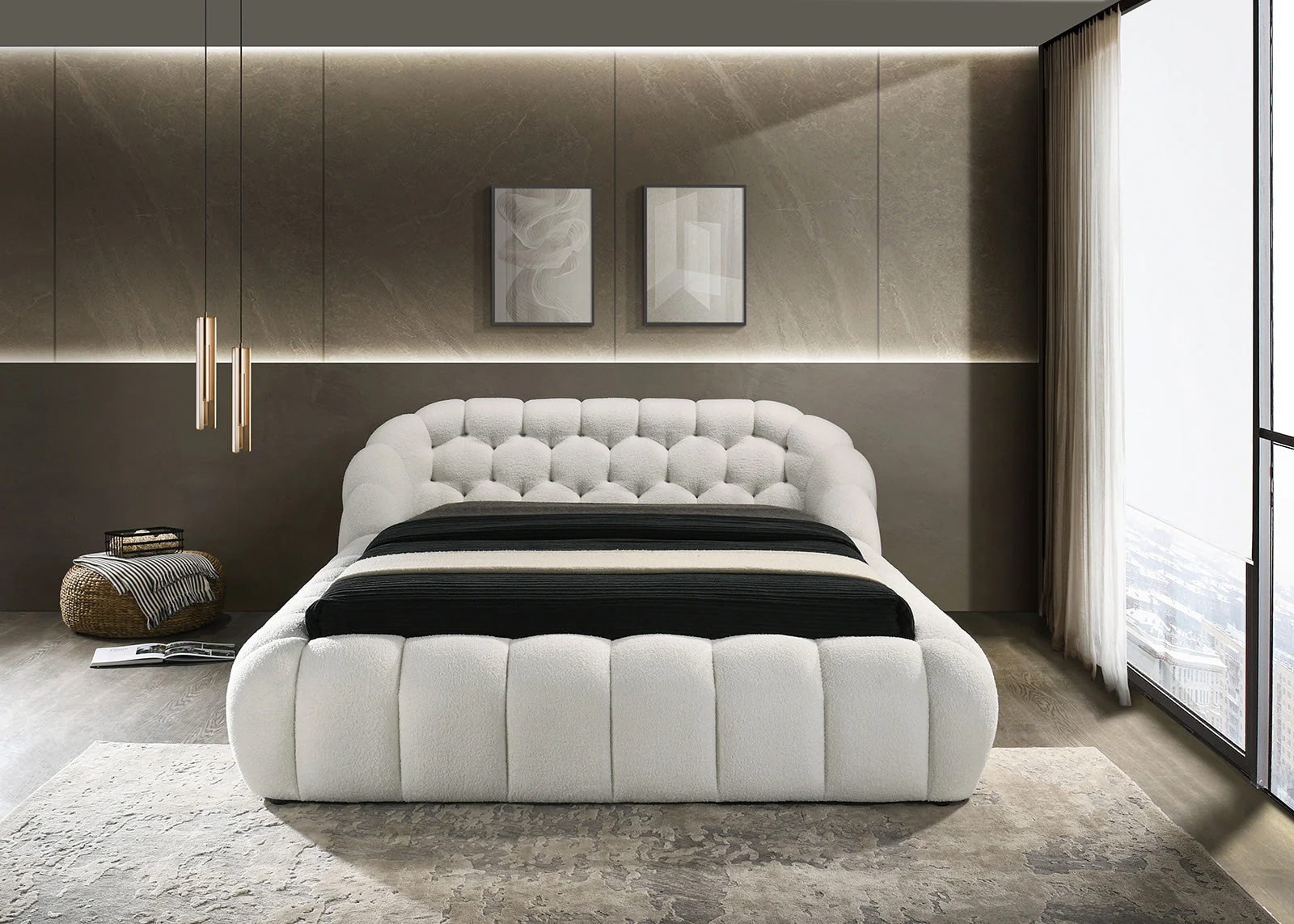 Newquay White Queen Bed - Image 2
